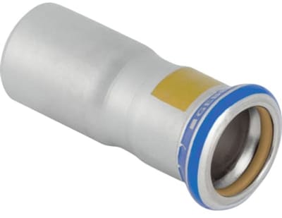Geberit Mapress roestvrij staal reductie met insteekeinde (gas), DN 15 / 12, 34115