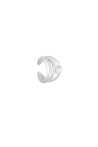 Bijoutheek Earcuff Dubbel Parel Zilver