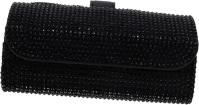 Autobril Clip - Brillenhouder Opbergen - Veilig Opbergen - Met Strass Versierd - 16.5X7.5CM - Zwart