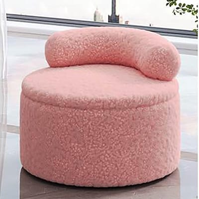 Opbergbank Ottomaans - Stoffen Poef - Ruimte Organiseren - Duurzaam Houten Frame - Ruime Opslag - Roze