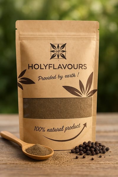 Zwarte Peper Poeder Grof Kiemarm - 100 gram - Holyflavours