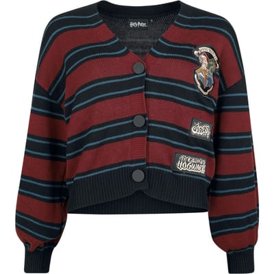 Harry Potter Cardigan - DA Grunge Collection - S.P.E.W. Cardigan - L tot XXL - voor Vrouwen - bordeaux-navy blauw