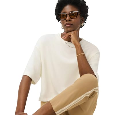 Sweaty Betty Sweaty Betty After Class Short Sleeve Sweatshirt WIT - Maat L