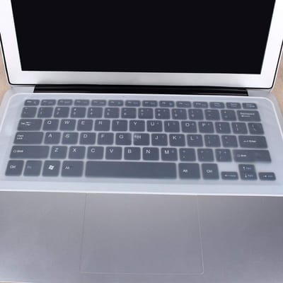 Dailygoods- Toetsenbordhoes Waterdicht - Siliconen Hoes - Stofdicht - Ultradun - Geschikt voor 15-17 Inch Laptop - Transparant - Laptophoes