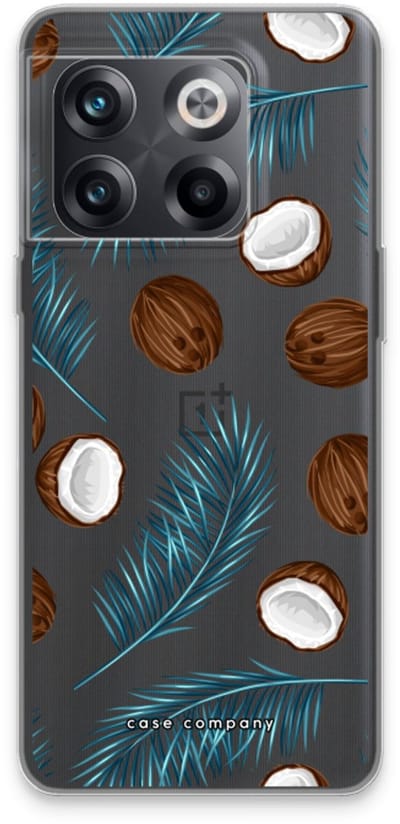 Case Company® - Hoesje geschikt voor OnePlus 10T hoesje - Kokosnoot - Soft Cover Telefoonhoesje - Bescherming aan alle Kanten en Schermrand