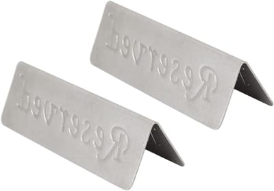 Gereserveerd Bord - Tafelbord Set - Tafel Aanduiding - Dubbelzijdig Ontwerp - 2 Stuks - Zilverkleurig