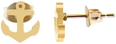 AKZENT Akzent dames oorbel Edelstahl, anker, 4 kleuren, 8x7,5 mm, maritiem design