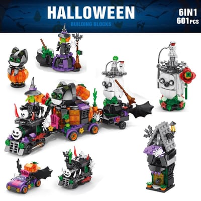 Haute Qualité Halloween Haute Qualité Horreur Haute Qualité Hanté Haute Qualité Maison Haute Qualité Fantôme Haute Qualité Train 6-en-1 Haute Qualité