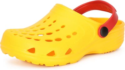 Ladeheid Clogs Kinderen - Tuinschoenen - Lichte - Kinderschoenen - Meisjes - Jongens - Geel/Rood - 22/23 - LA-CA-FTKIDS