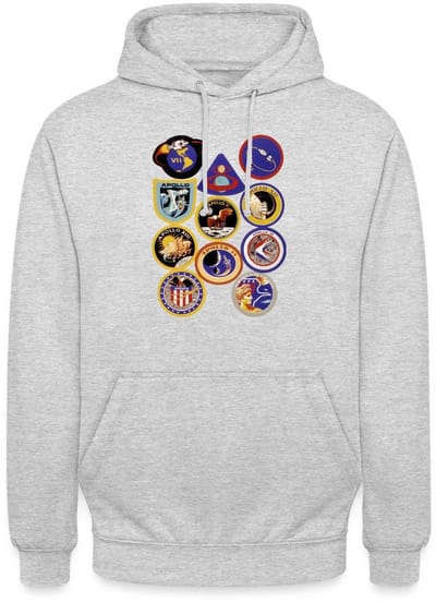NASA Apollo-missie-insignes Hoodie Unisex