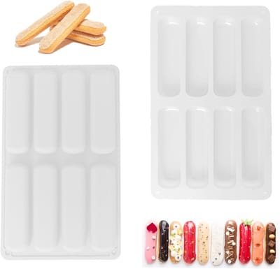 Set van 2 Siliconen Bakvormen voor Energiebars, Muesli Bars en Chocolade - Ideaal voor Brood, Muffins en IJsblokjes