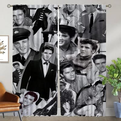 Keukengordijnen 2 stuks E-Elvis verduisteringsgordijn voor kamer 2 paneel tule voor slaapkamer scheidingswand interieur gordijnen tinten W50xH70cmx2pcs-CL gray