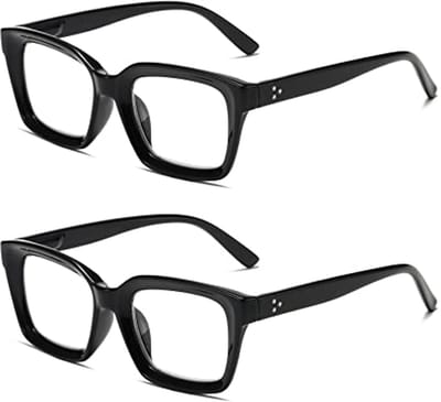 Hubeye Bril met blauwlichtfilter, grote blauwlichtfilter, bril voor dames en heren, computerbril, anti-blauw licht bril