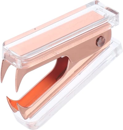 Nietjesverwijderaar - Nietmachine verwijderaar - Papierwerk organiseren - Ergonomisch ontwerp - 6 x 4.3 x 1.5 cm - Rosé goud