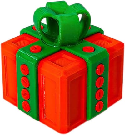 Leuke schroefgeschenkdoos, leuke schroefgeschenkdoos, spaarpotgeschenkdoos, creatieve spaarpotgeschenkdoos, 3D-geprinte geschenkdoos (pompoenkleur + groene strik) 8*8 cm