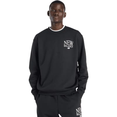 New Balance fleece Sweatshirts Heren - Zwart - Maat L - Katoen Jersey