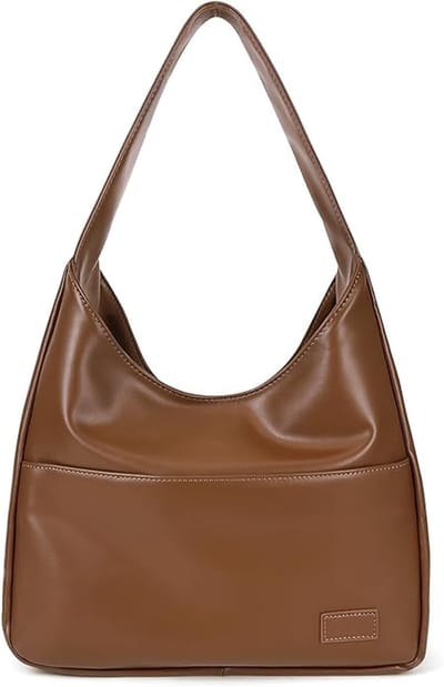Schoudertas - Schoudertas DamesVintage Leren tas - Retro Schoudertas - Modieuze Dames Schoudertas - Donkerbruin