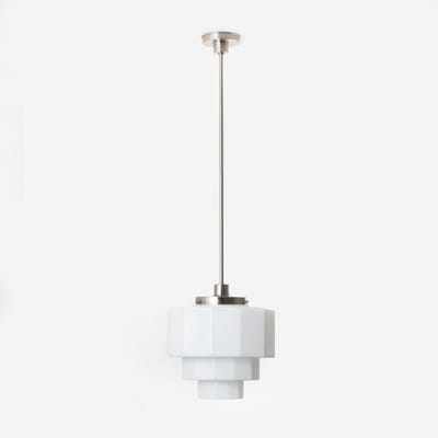 Hanglamp Dodecagon 20's Matnikkel - Art Deco Trade