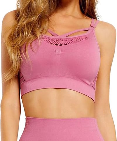 SportBH - Sport Beha - Roze - Sport-BH - Roze BH - Naadloos - Fitness - Small - Hippe sporttop - Sportoutfit - CHPN