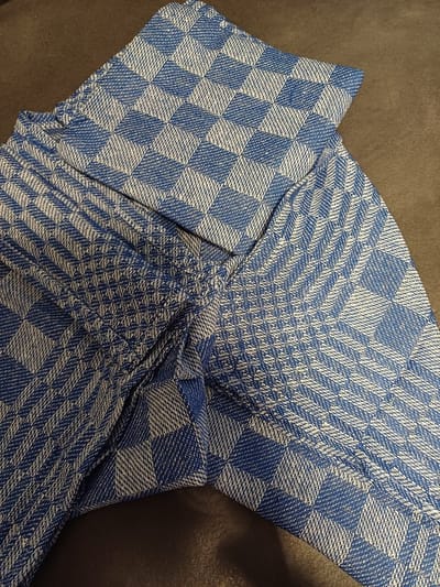 theedoeken blauw 65x65cm pak a 6 stuks
