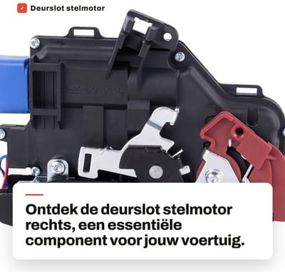 Dailygoods- Deurslot Stelmotor Rechts - Centrale Vergrendeling - 9 Pinnen - Geschikt voor Golf 5/Plus - OE-onderdeelnummer 3D1837016 - Inbouwlocatie Passagierszijde