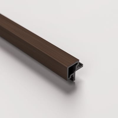 Barnwoodweb WPC Hoekprofiel Donkerbruin – 270 × 4,9 × 4,9 cm - Afwerkhoek voor WPC Buitenpanelen Donkerbruin