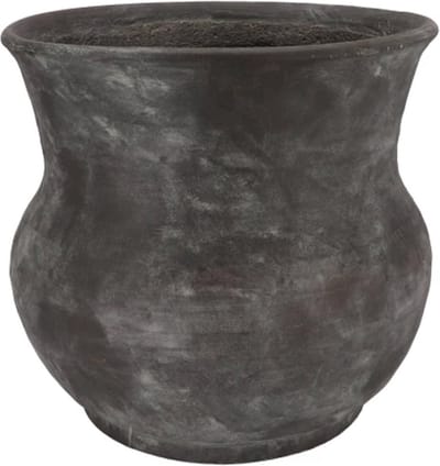 DK Design Bloempot/plantenpot - Gamla - antraciet - voor kamerplant - 34 x 34 x 34 cm