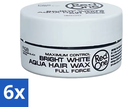 Red One - Haarwax - Bright White - Maximum Control - Voor Extra Sterke Fixatie - 150 ml - Voordeelverpakking - 6 stuks