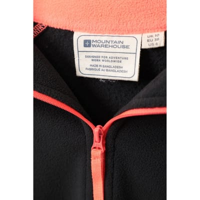 Mountain Warehouse Dames/Dames Montana Half Zip Fleece Top (Jet Zwart)