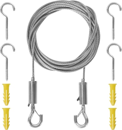 Rope Set van 6 Meter, 2 mm Draad voor Gordijnen, Multifunctioneel Touw voor Klimplanten en Ophangdoeleinden