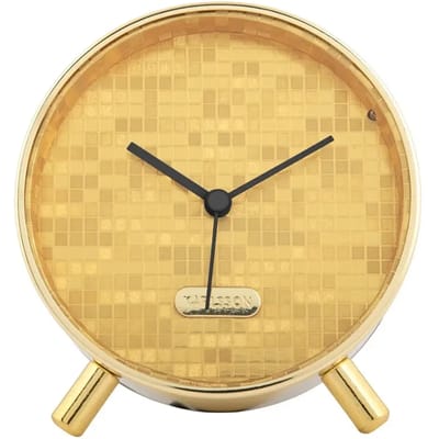 Karlsson Wekker Disco - Goud - Ø11cm - Scandinavisch - Wekker voor slaapkamer - Wekkers