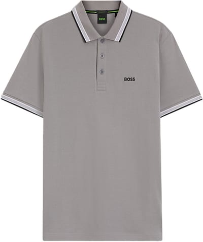 Hugo Boss polo lange mouw grijs