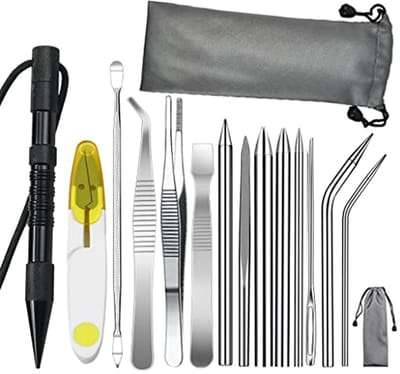 14-delige Paracord Naalden Set met Marlin Spike en Smoothing Tool
