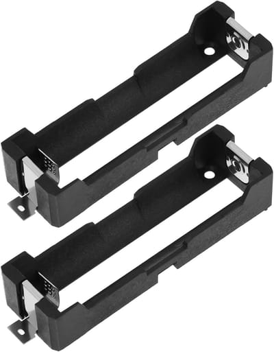 Batterij Houders - Cilindrische Batterij Cases - Elektronica Projecten - Voor Eén Batterij - 11.3 x 7.1 cm - Zwart