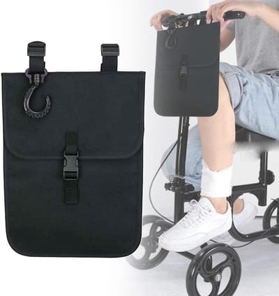 Fietstassen, elektrische fietstassen Knie-walker draagtas met haak, universele voet recovery scooter stuurtas, opbergtas voor knie-scooter, rollator, fiets, 12,6" L x 9,5" B