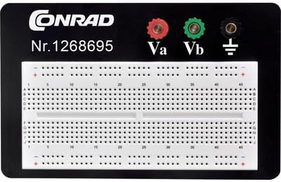 TRU COMPONENTS 0165-40-1-3301B Breadboard Totaal aantal polen 610 (l x b x h) 11.43 x 18.62 x 0.84 cm 1 stuk(s)
