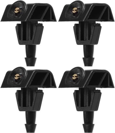 Dailygoods- Ruitenwissersproeier - 4 Stuks - Kunststof Mondstuk - Directe Pasvorm - Voor Nissan Note 2006-2013 - Eenvoudig te Installeren - Sproeier