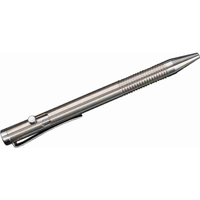 Draagbare titaniumlegering balpen schrijfpen apparatuur gereedschap voor buiten reizen kantoor cadeau zilver