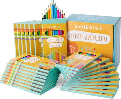 288 Kleurpotloden van 17,5 cm - Hoge Kwaliteit en Levendige Kleuren voor Kinderfeestjes, Schoolprojecten en Creatieve Activiteiten