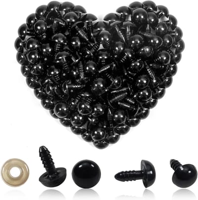 150 Stuks Veiligheidsogen voor Poppen - 12mm Plastic Ogen voor Knuffeldieren en Handwerk