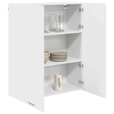 vidaXL - Hangkast - met - opslag - Wit - 80 - x - 31 - x - 100 - cm - Bewerkt - hout