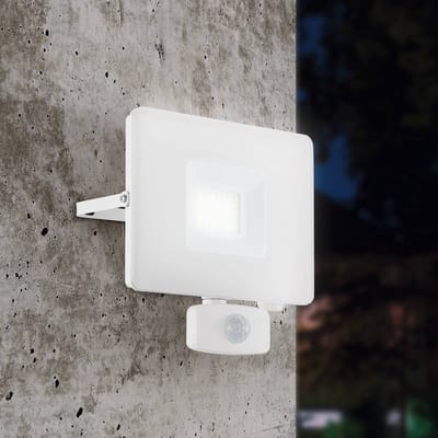 EGLO LED buitenspot Faedo 3 met sensor, wit, 30W