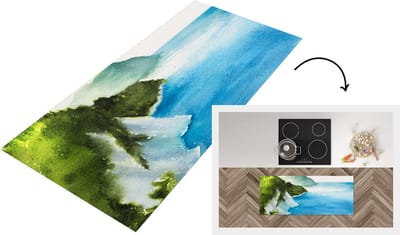 Keukenloper - Loper keuken - Zee - Berg - Bos - 120x50 cm - Keukenloper vinyl