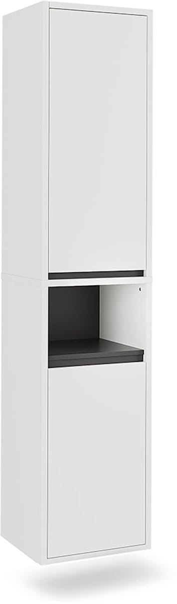 Vicco Viola Hoge kast – 38 x 170 cm met 2 deuren Wit/Grijs