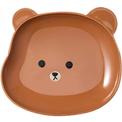 2~3 Pièces Assiette à Snack/Fruits Ours Brun Dessin Animé Mignon Kawaii Enfant Fille Assiettes à Biscuits Dessert Ménage Os Coquille de Noix Assiette à Déchets