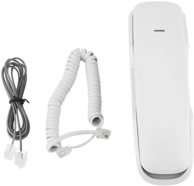 Vaste Telefoon - Wandtelefoon Snoer - Thuisgebruik Kantoor - Grote Knoppen - Compact Ontwerp - Wit
