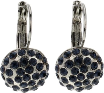 Behave - Oorhangers Rond - Blauw Fonkelend - Klassiek - Nikkelvrij