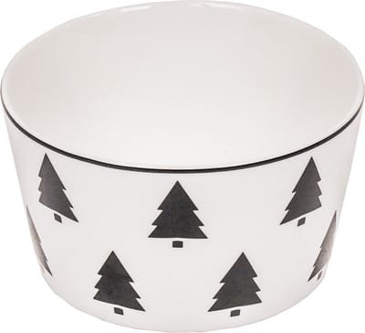 Housevitamin Schaal Kerstboom Newbone China 9x9x5cm Zwart/Wit