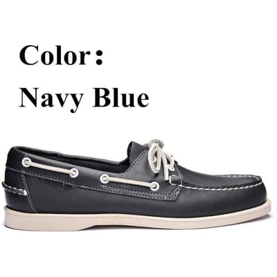 Heren Dames Echt Leer Docksides Classic Homme Femme Bootsschoenen,Plus Grote Maat Marine Zwart Bruin Merk Flats Loafers A047 39 gray
