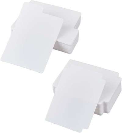 100 Pcs 2 Styles Trading Cards Dividers - Witte Card Dividers voor Opslagdozen - Plastic Card Separator met Tabs voor Games en Sport, 9.5 x 6.8cm/9.6 x 6.8cm